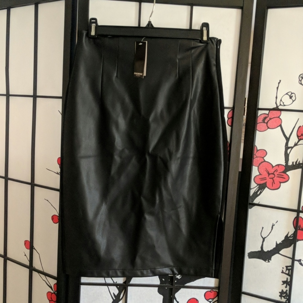 Premise faux leather pencil skirt